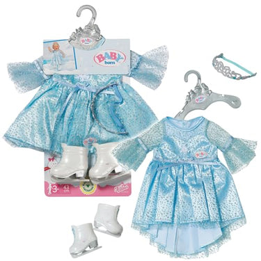 BABY born Eisprinzessin 43cm, Eisprinzessinen-Kleid mit Schlittschuhen und Tiara für 43 cm Puppen, 836095 Zapf Creation im Sale